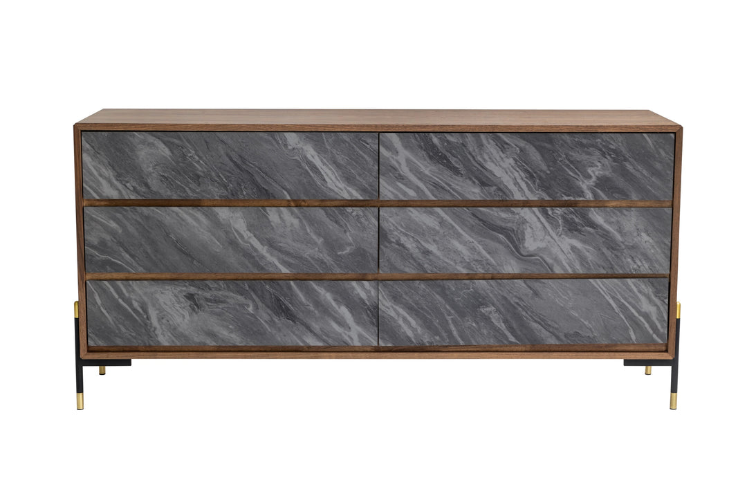 Metcalf - Mid-Century Walnut & Grey Dresser