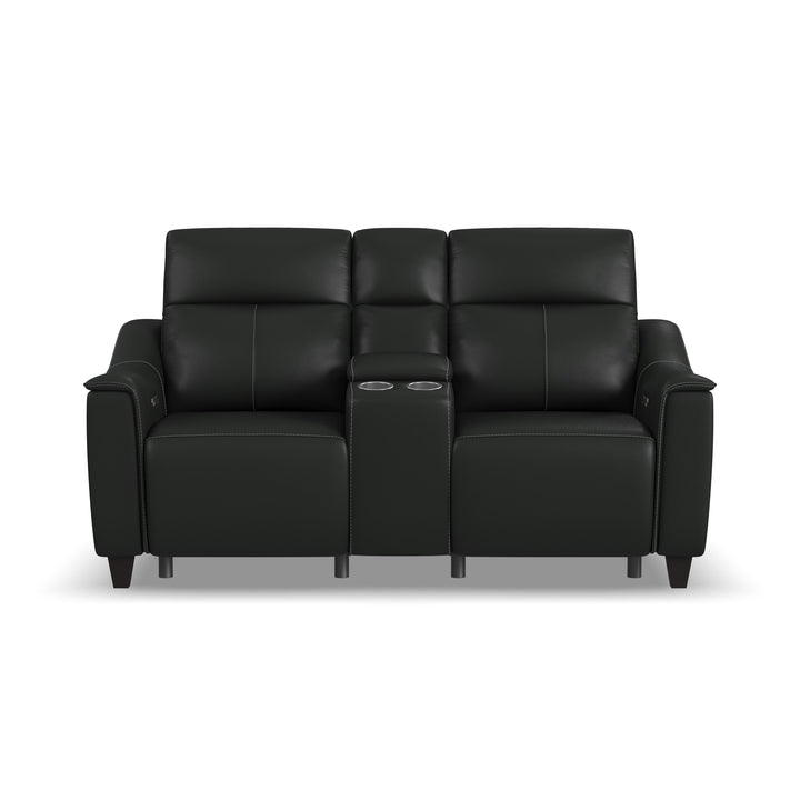 Walter Power Reclining Loveseat With Console &amp; Power Headrests Coal