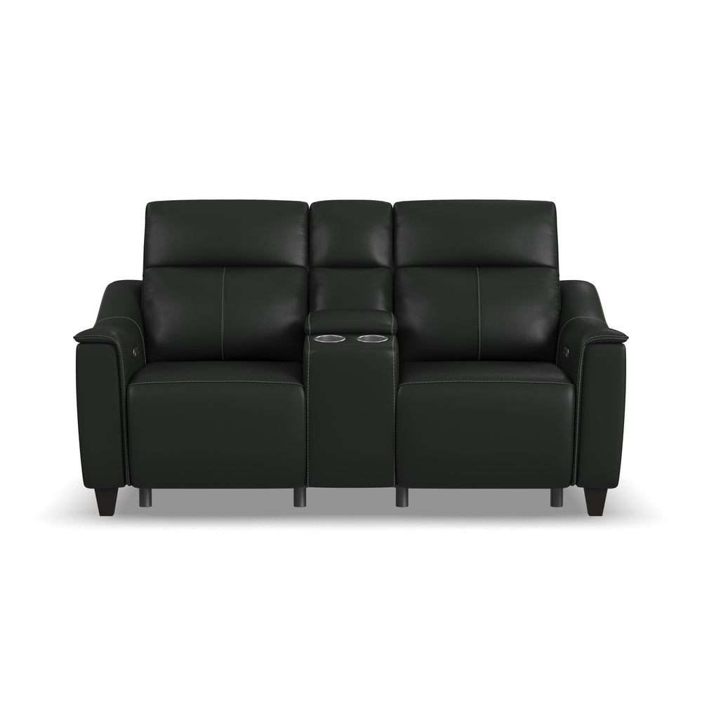Walter Power Reclining Loveseat With Console & Power Headrests Coal