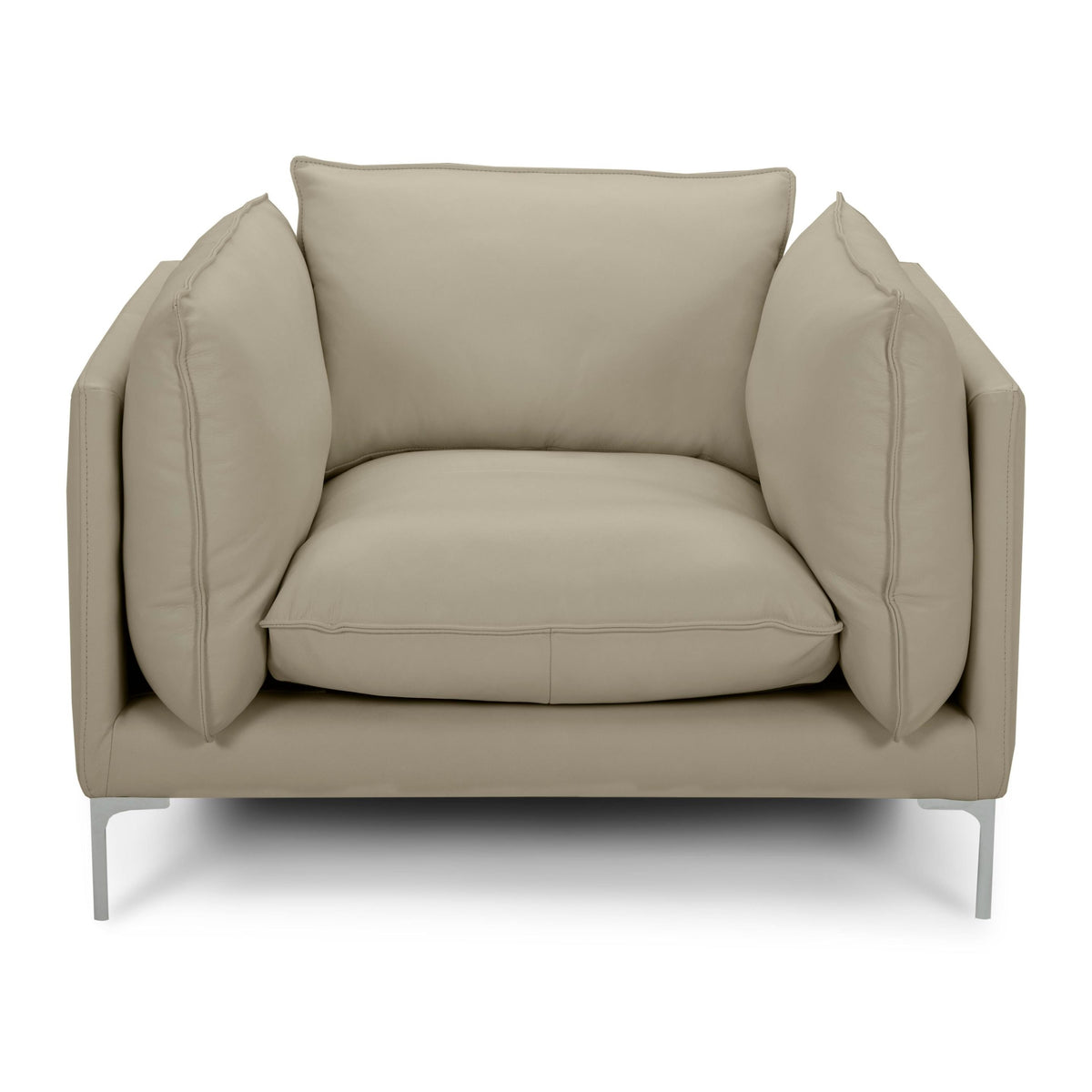Harvest - Modern Taupe Full Leather Chair