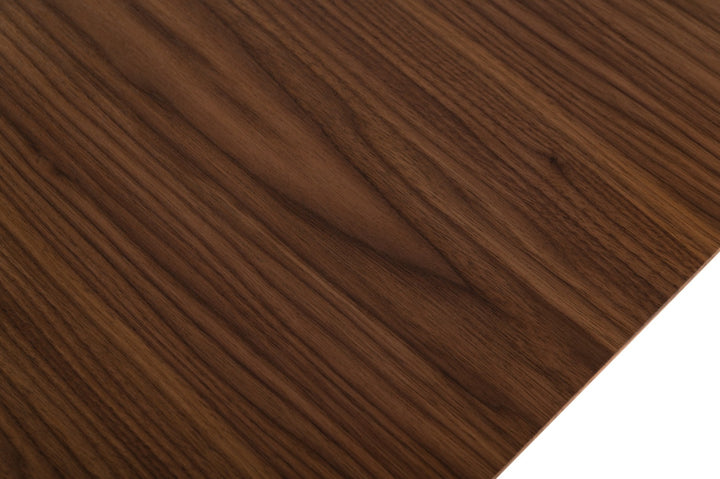 Livia - Modern Wenge  and  Gold Stainless Steel Dining Table