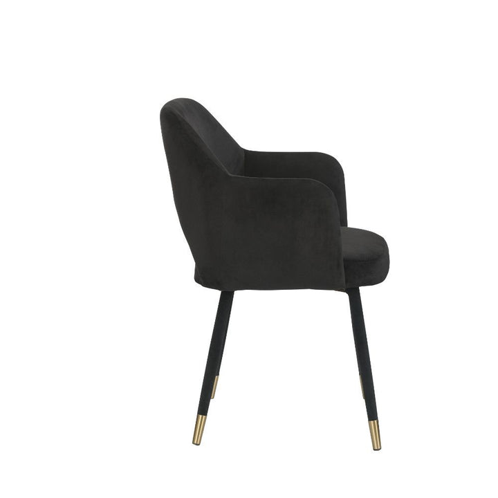 Applewood - Accent Chair - Black Velvet & Gold