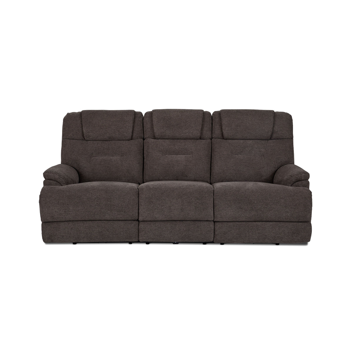 Zecliner Zofa Fabric Power Sleep Sofa with Power Headrests & Lumbar in Umber