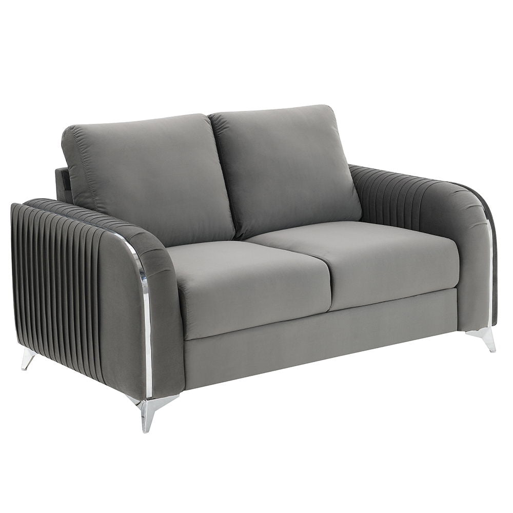 ACME Furniture Wenona Loveseat Gray Velvet