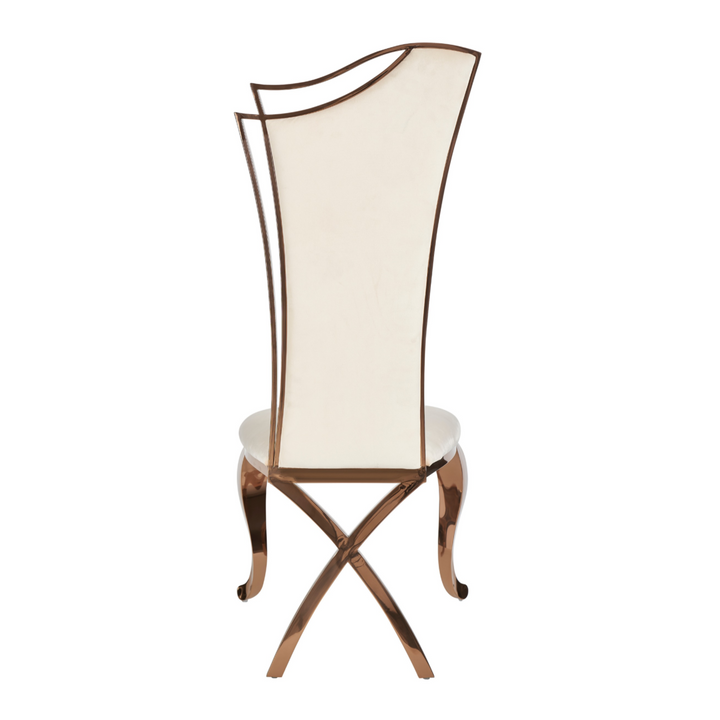 Bonnie - Beige Velvet &amp; Rose Gold Dining Chair (Set of 2)
