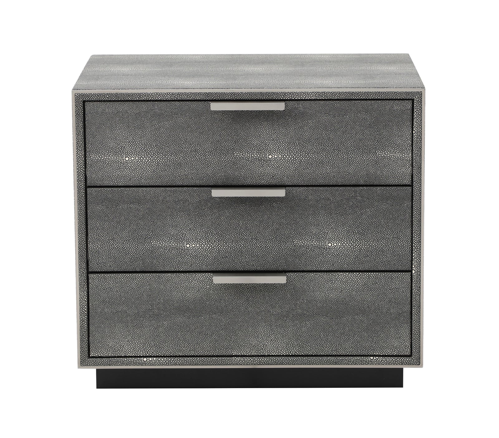 Dynasty - Modern Shagreen Three Drawer Nightstand