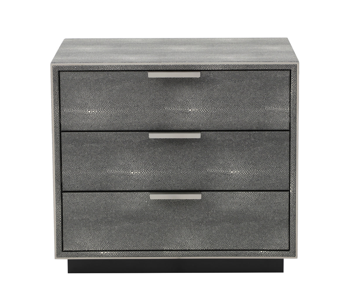 Dynasty - Modern Shagreen Three Drawer Nightstand