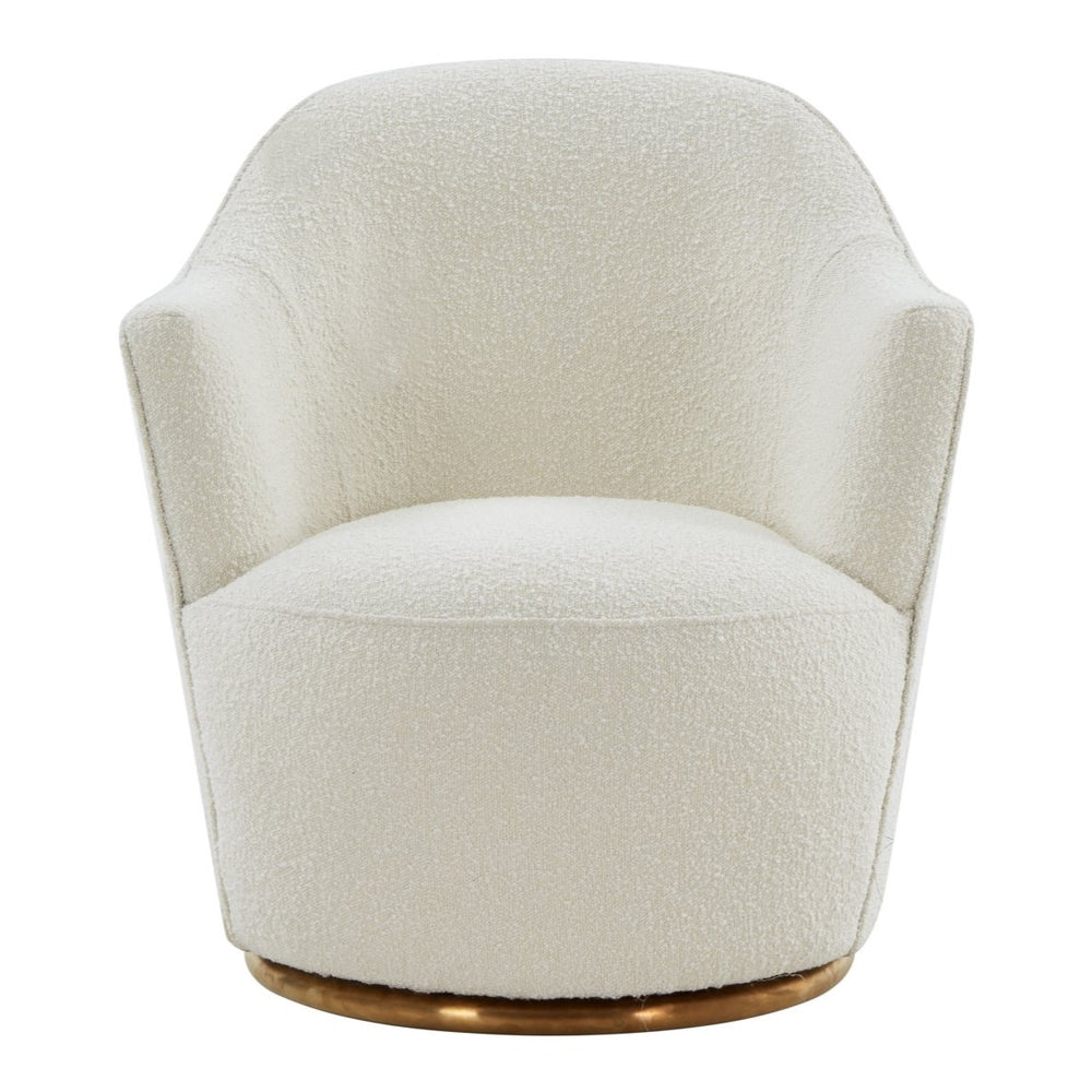 Vera - Modern Sherpa Swivel Accent Chair - View 2