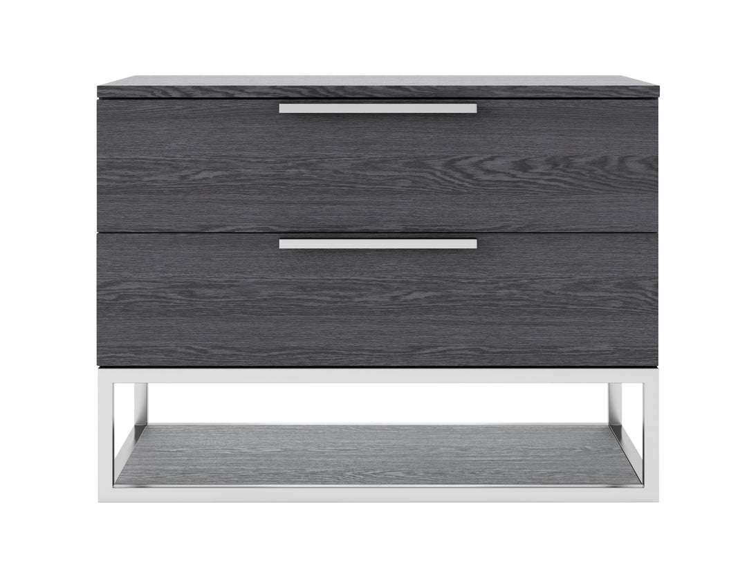 Heloise - Contemporary Grey Elm Nightstand