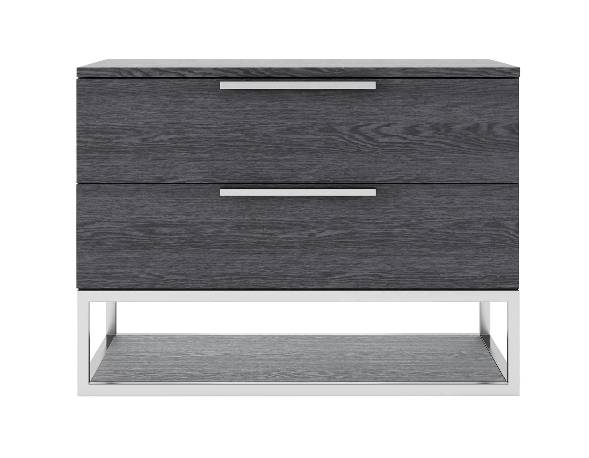Heloise - Contemporary Grey Elm Nightstand