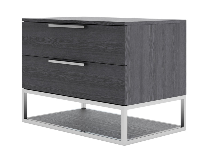 Heloise - Contemporary Grey Elm Nightstand