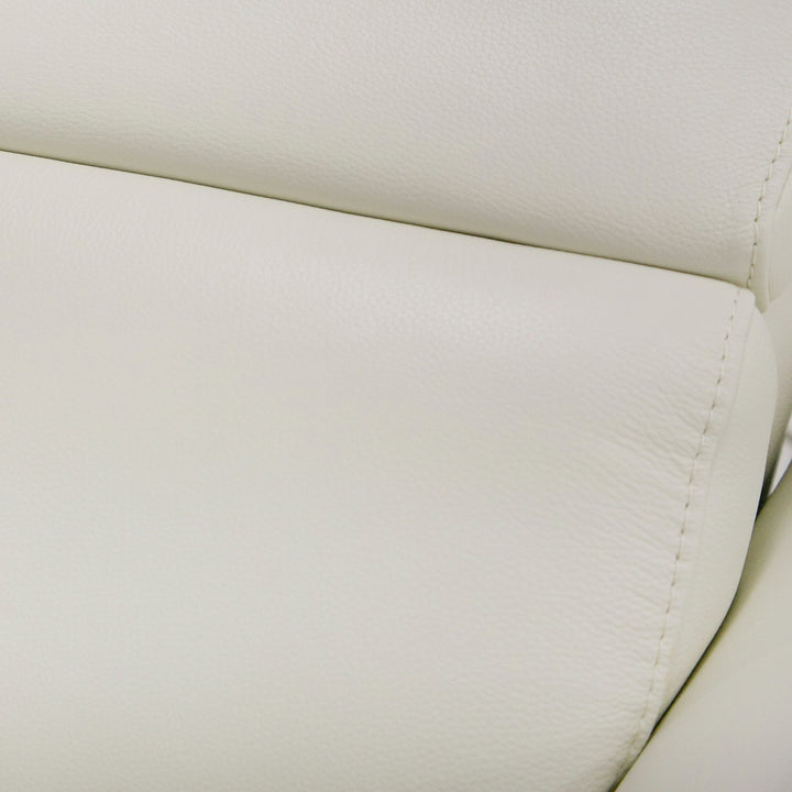 Eden - Modern Grey Leather Loveseat with 2 Recliners