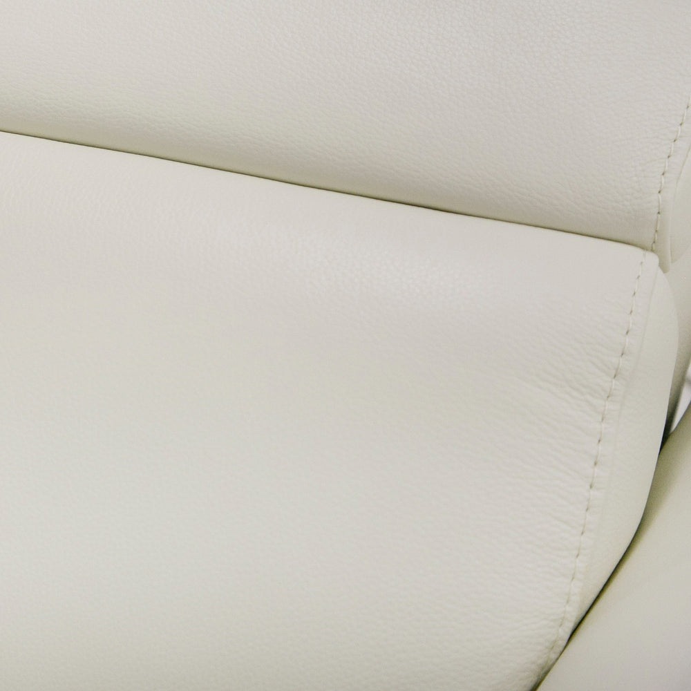 Eden - Modern Grey Leather Loveseat with 2 Recliners
