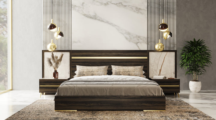 Velondra - Modern Eucalypto  Marble Bedroom Set