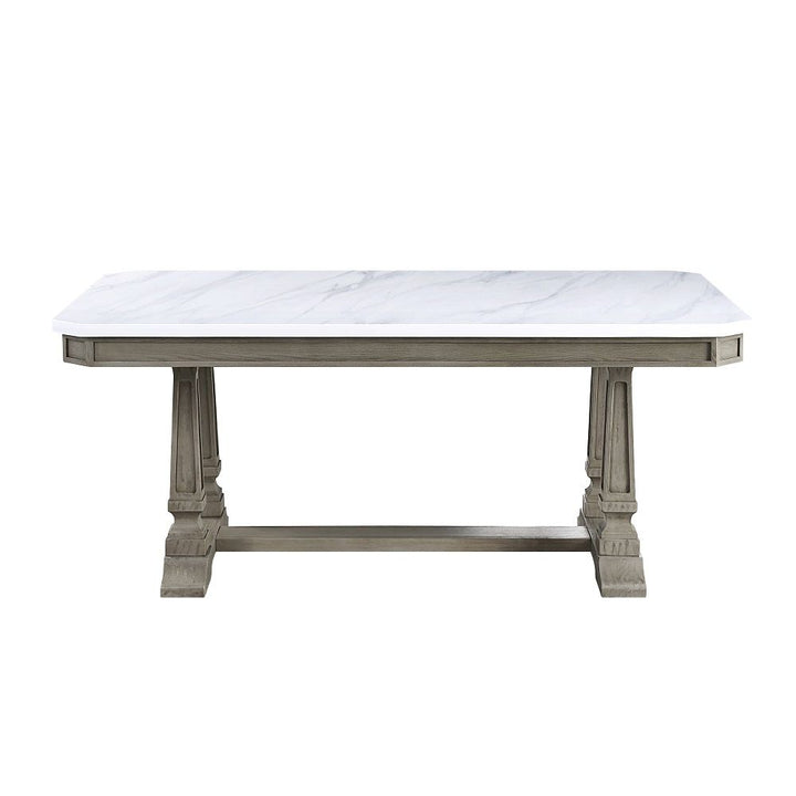 Zumala - Dining Table - Marble Top & Weathered Oak