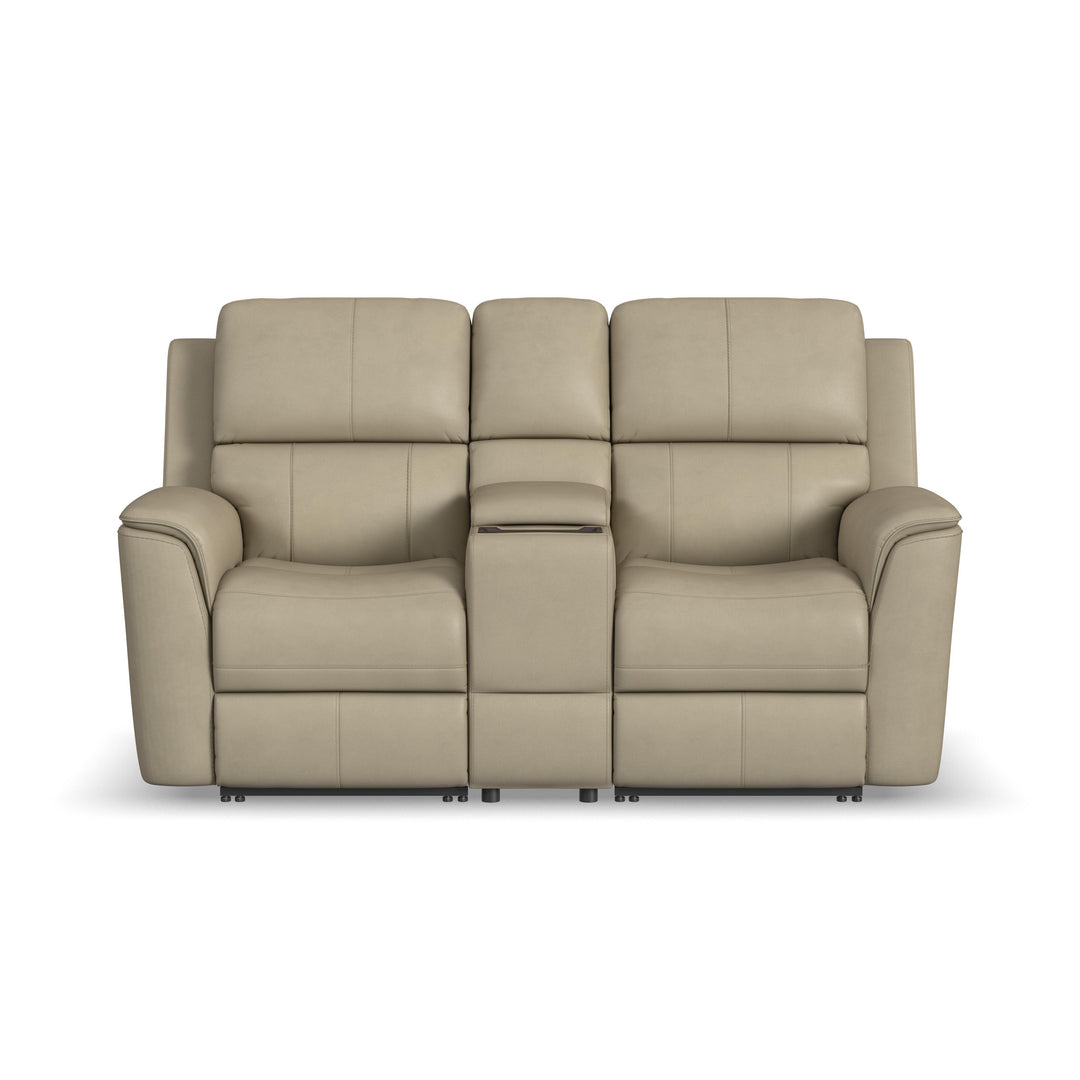 Flexsteel 1041-64PH-94680 Henry  Power Reclining Loveseat With Console & Power Headrests & Lumbar  Beige