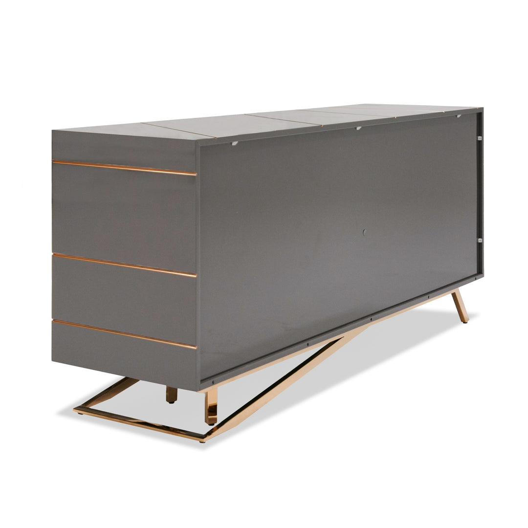 Katzu- Modern Grey and Rose Gold Buffet