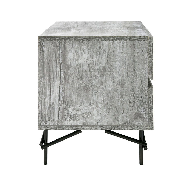 Aria  Italian Modern Multi Grey with texture Nightstand
