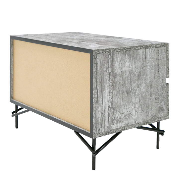 Aria  Italian Modern Multi Grey with texture Nightstand