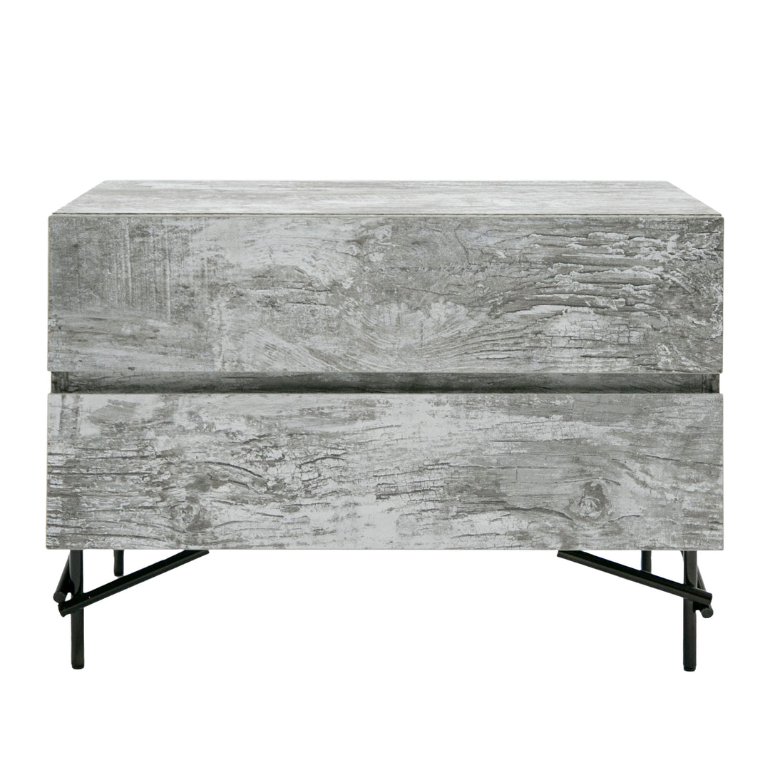 Aria  Italian Modern Multi Grey with texture Nightstand