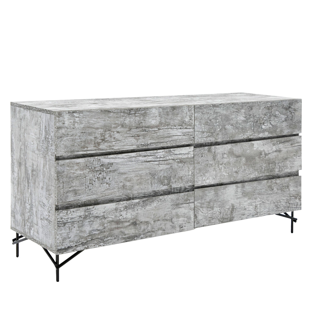 Aria  Italian Modern Multi Grey with texture Dresser