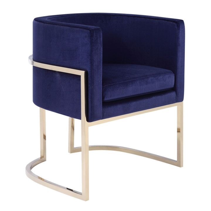 Betsy - Modern Navy Blue Velvet + Gold Kids Chair