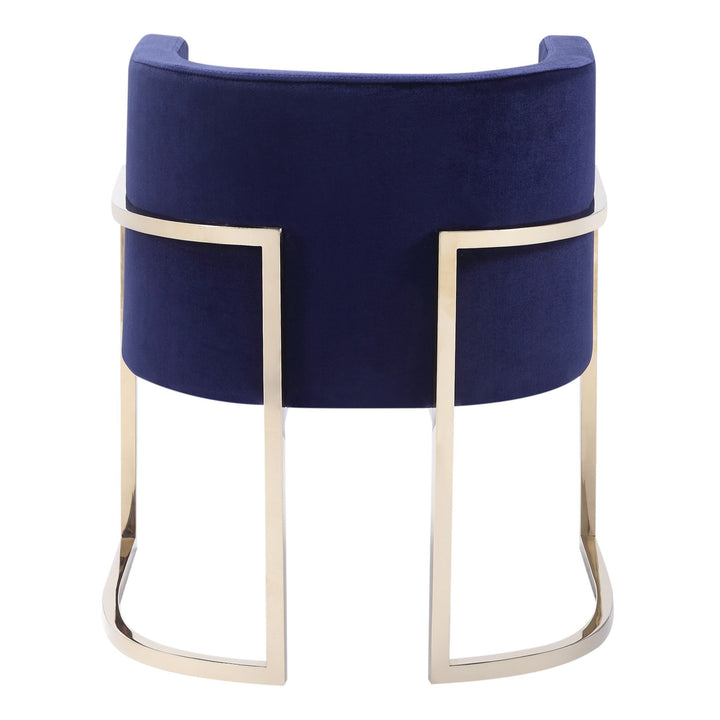 Betsy - Modern Navy Blue Velvet + Gold Kids Chair