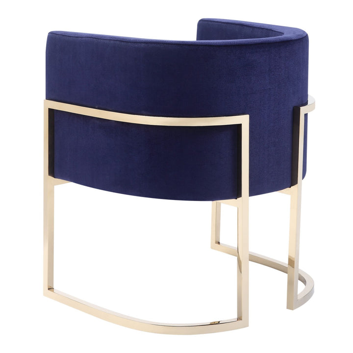 Betsy - Modern Navy Blue Velvet + Gold Kids Chair