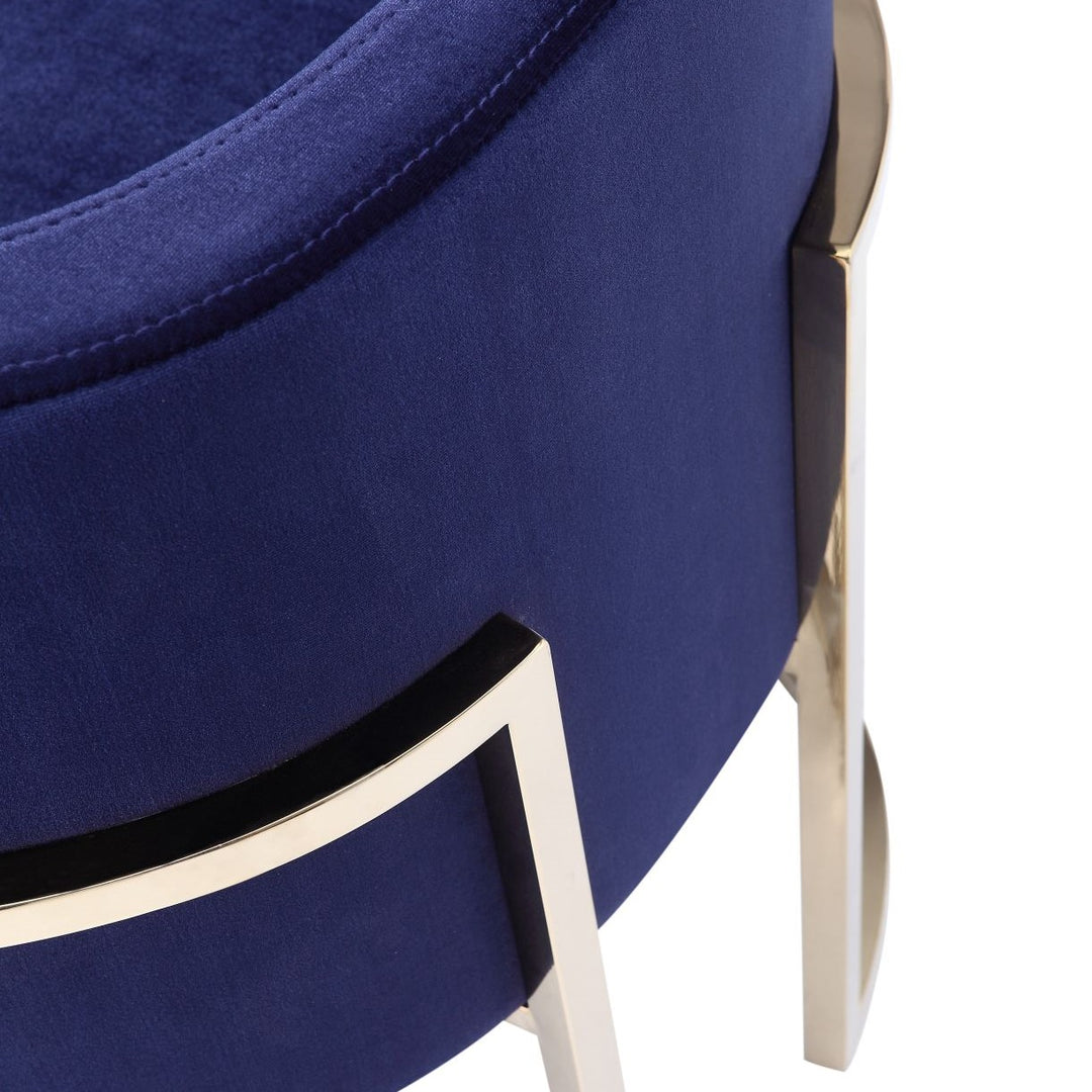Betsy - Modern Navy Blue Velvet + Gold Kids Chair