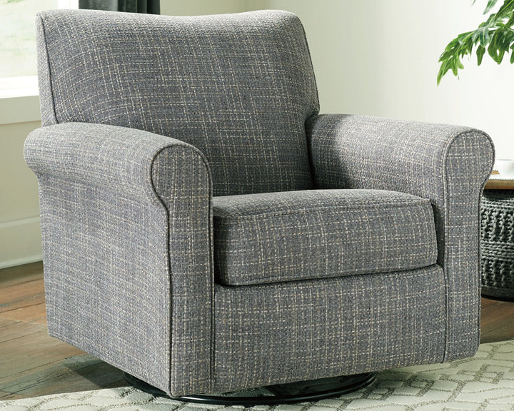 Renley - Swivel Glider Accent Chair - Ash