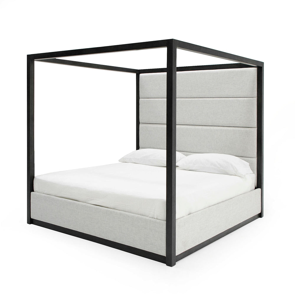 Manhattan - Contemporary Canopy Grey Bed -queen - View 2