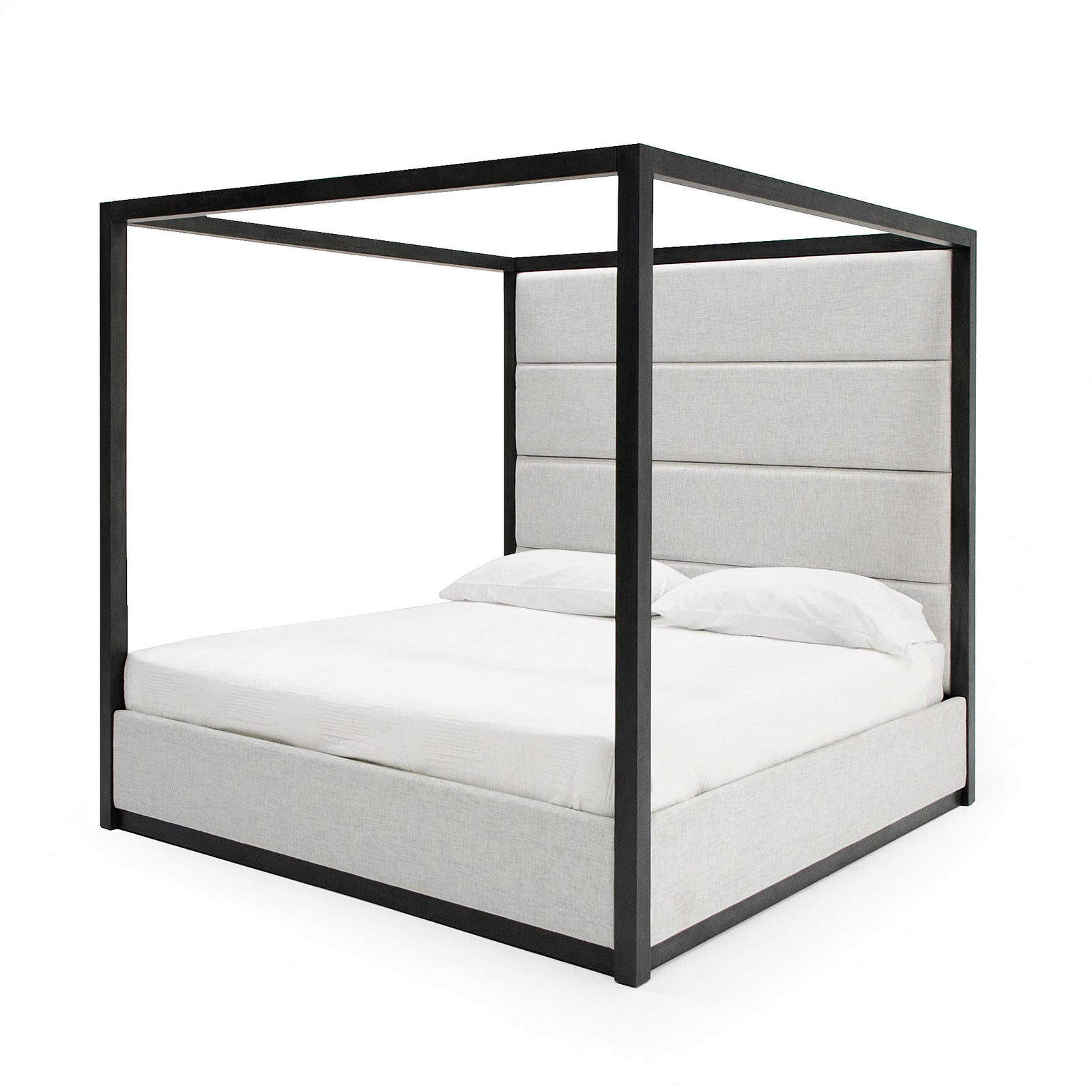 Manhattan - Contemporary Canopy Grey Bed -queen