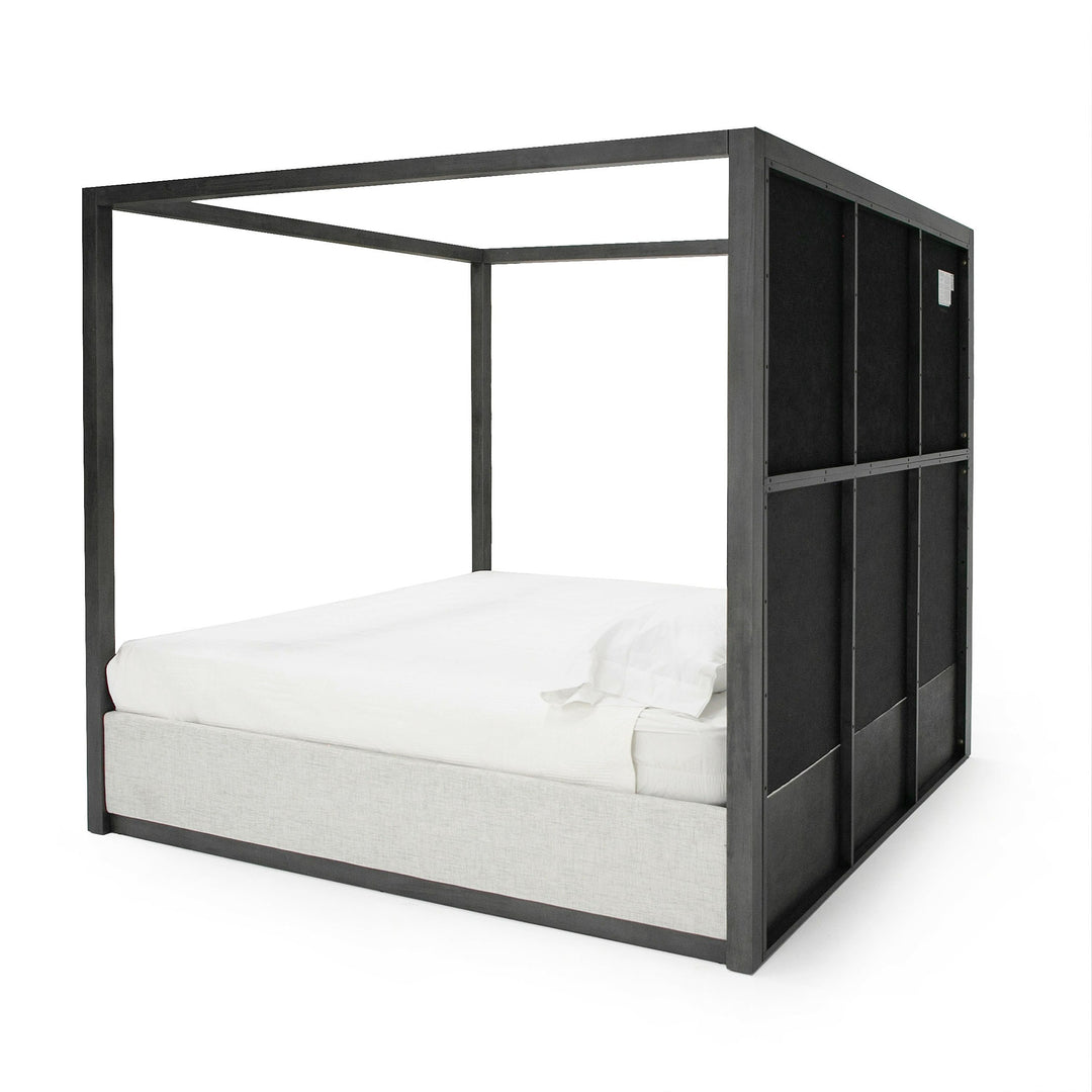 Manhattan  Contemporary Canopy Grey Bed
