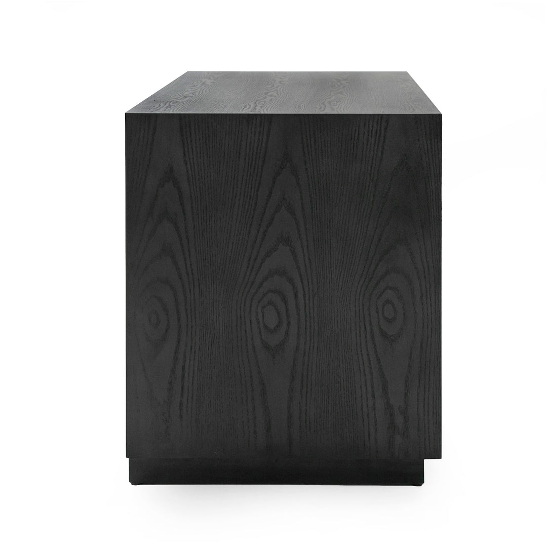 Manhattan  Contemporary Grey and Gold Nightstand