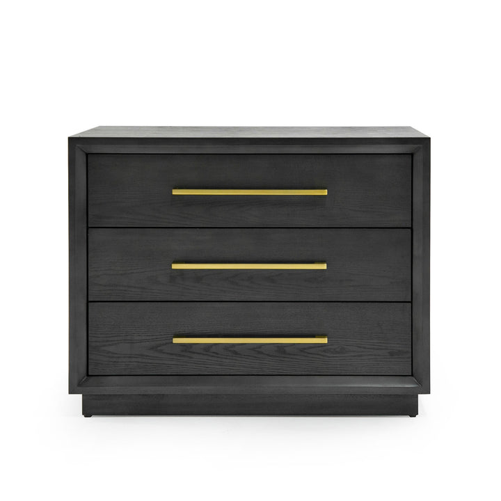 Manhattan - Contemporary Grey and Gold Nightstand