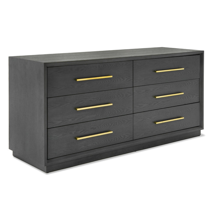 Manhattan- Contemporary Grey and Gold Dresser