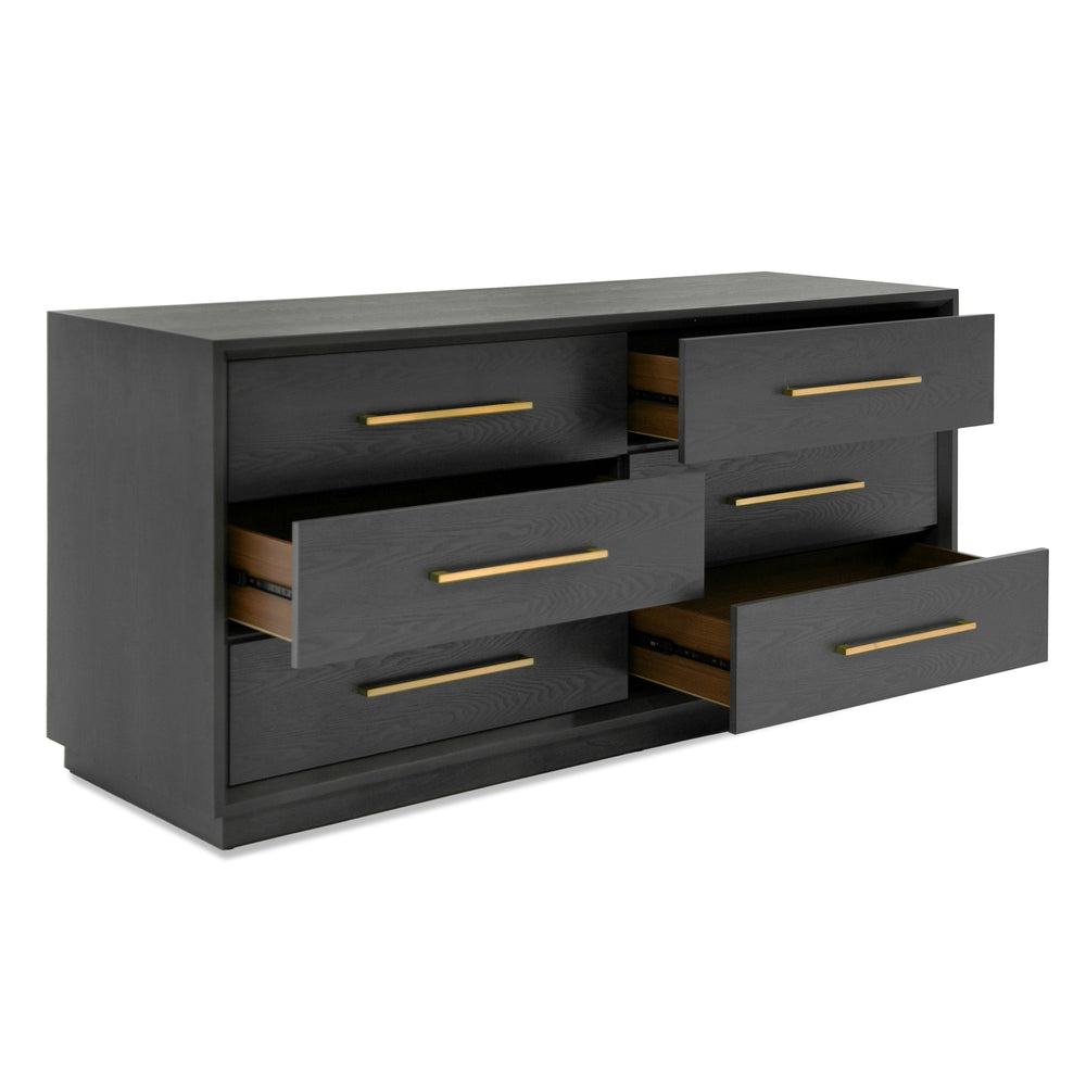 Manhattan- Contemporary Grey and Gold Dresser - View 7