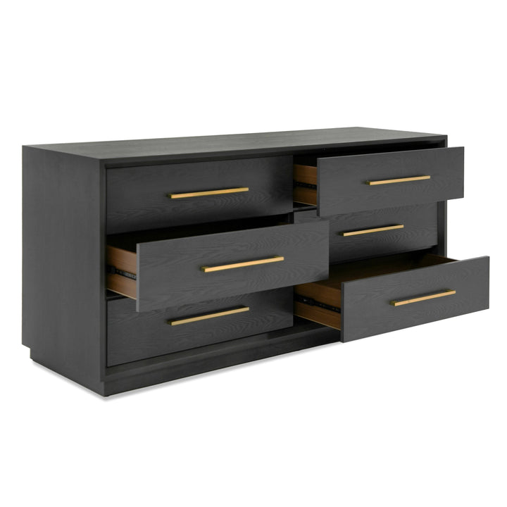Manhattan- Contemporary Grey and Gold Dresser - View 7