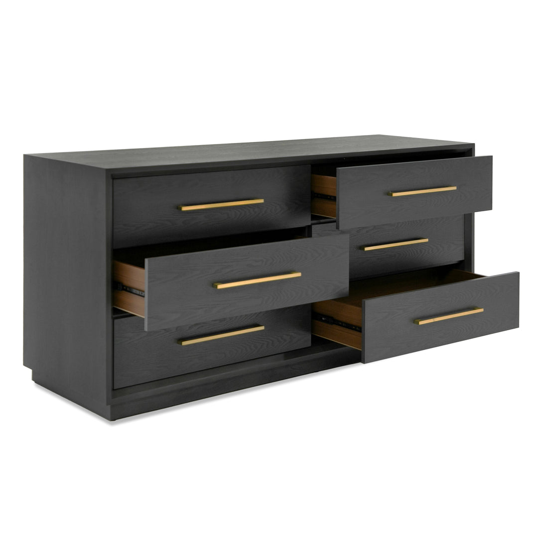 Manhattan- Contemporary Grey and Gold Dresser