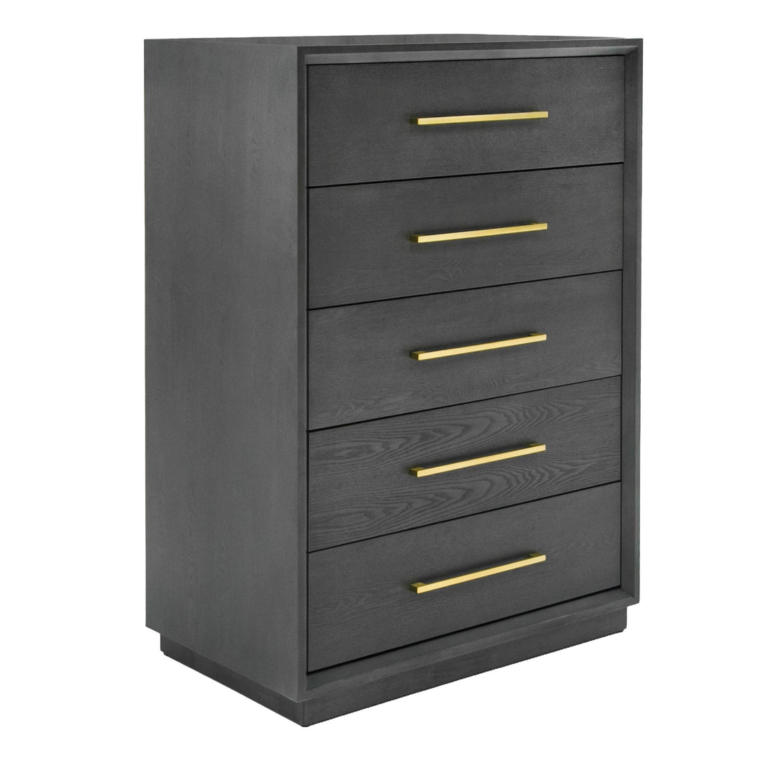 Manhattan- Contemporary Grey and Gold Chest