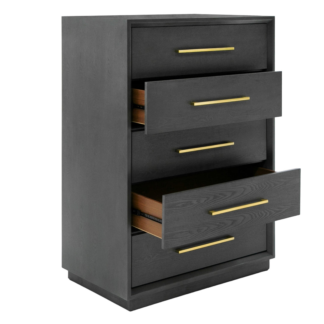 Manhattan- Contemporary Grey and Gold Chest