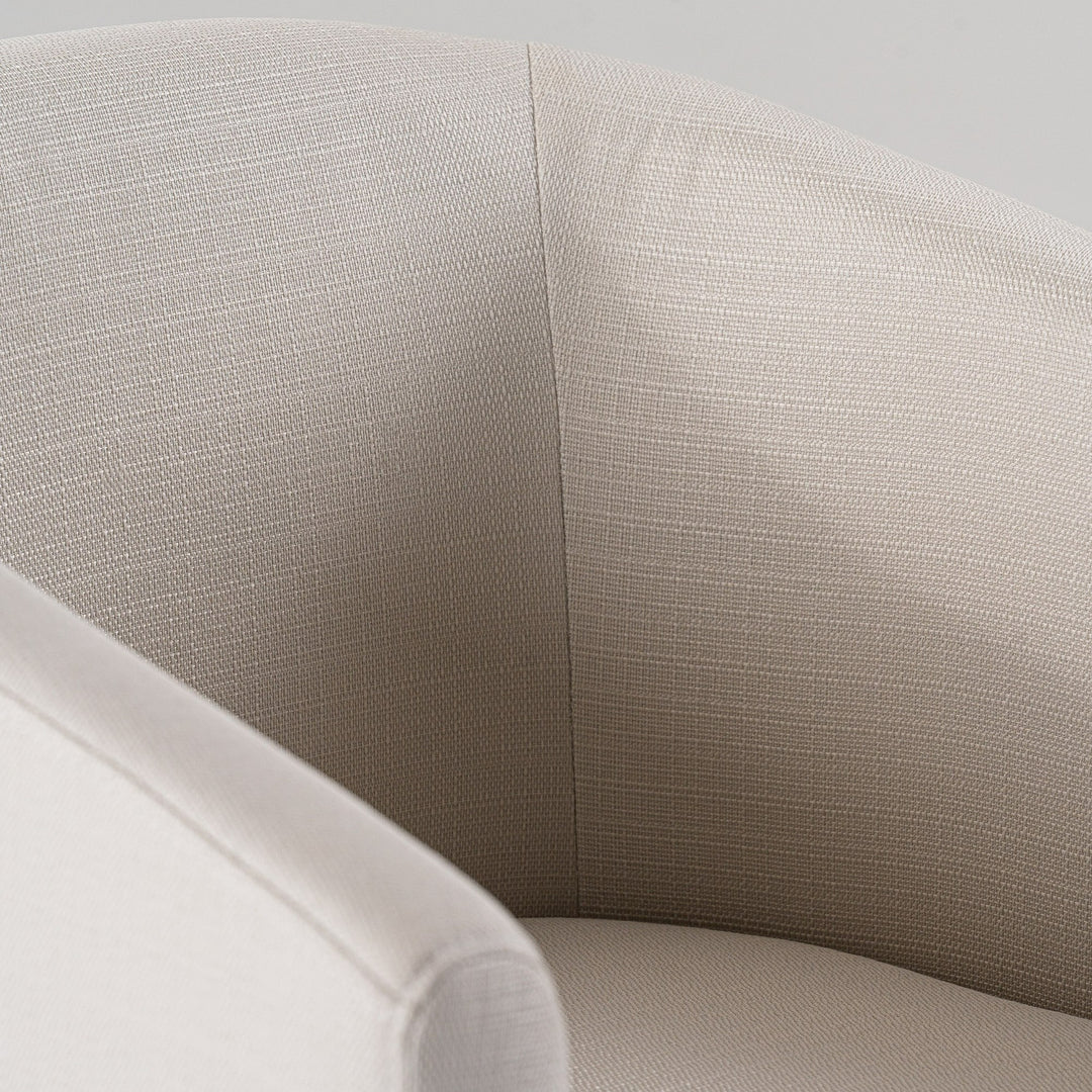 Yukon  Modern Off White Fabric & Brushed Brass Counter Chair