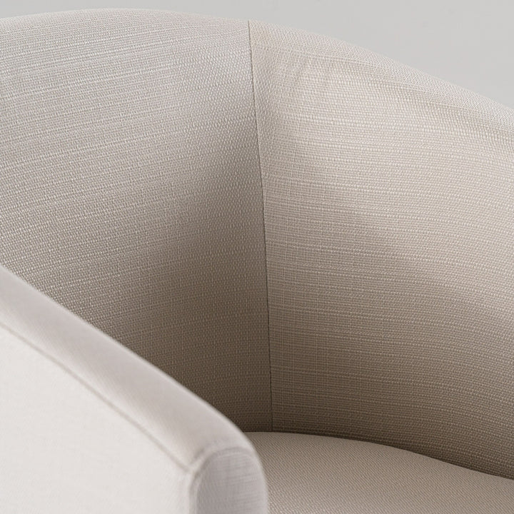 Yukon  Modern Off White Fabric & Brushed Brass Counter Chair