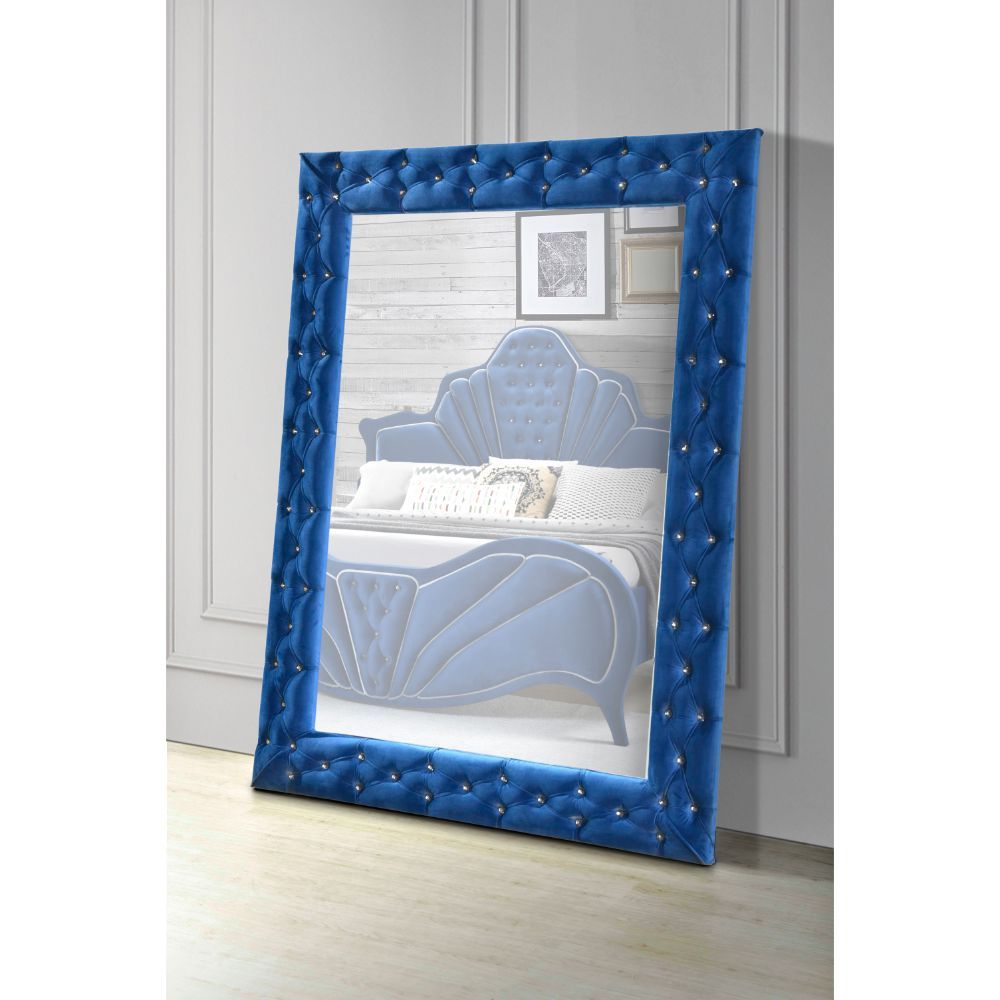 Dante - Accent Floor Mirror - Blue Velvet