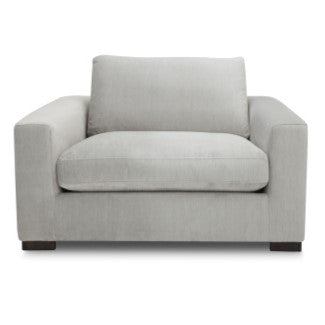 Poppy - Modern White Fabric Lounge Chair