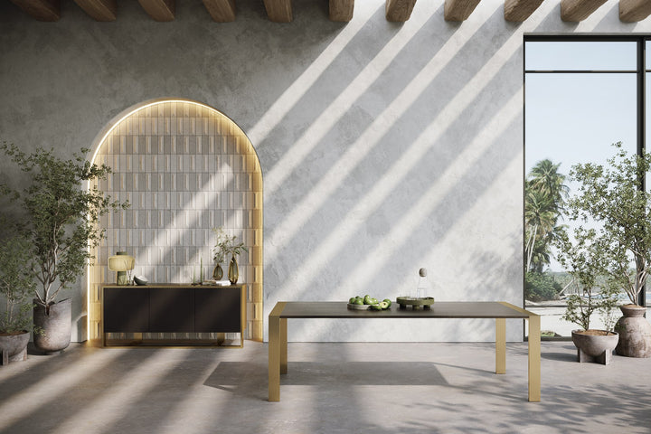 Fauna - Modern Wenge and Brass Dining Table