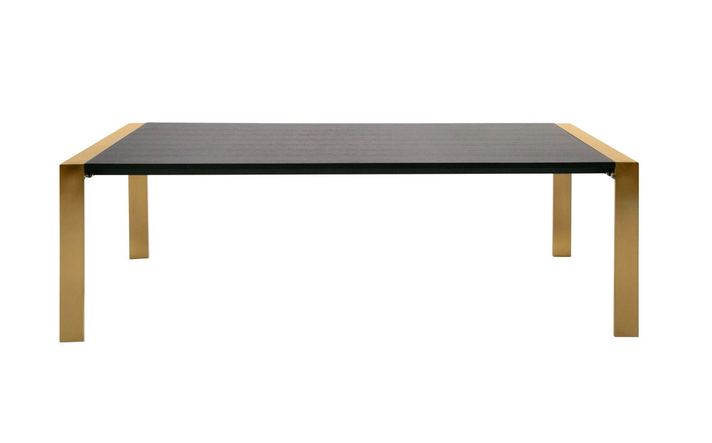Fauna - Modern Wenge and Brass Dining Table - View 10