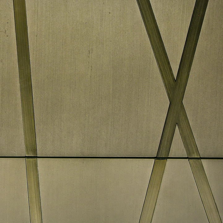 Nixa - Modern Wide Birch  Brushed Bronze Dresser