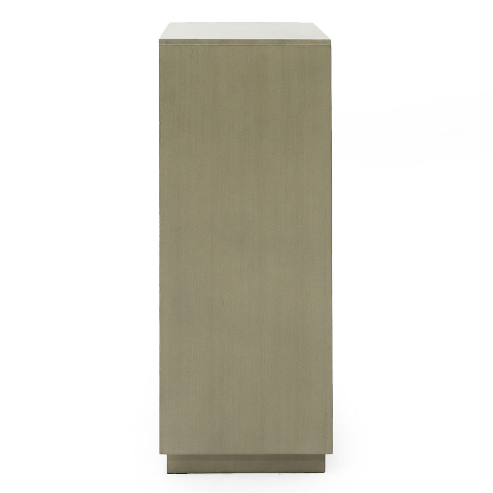 Nixa - Modern Wide Birch + Brushed Bronze Chest - View 6