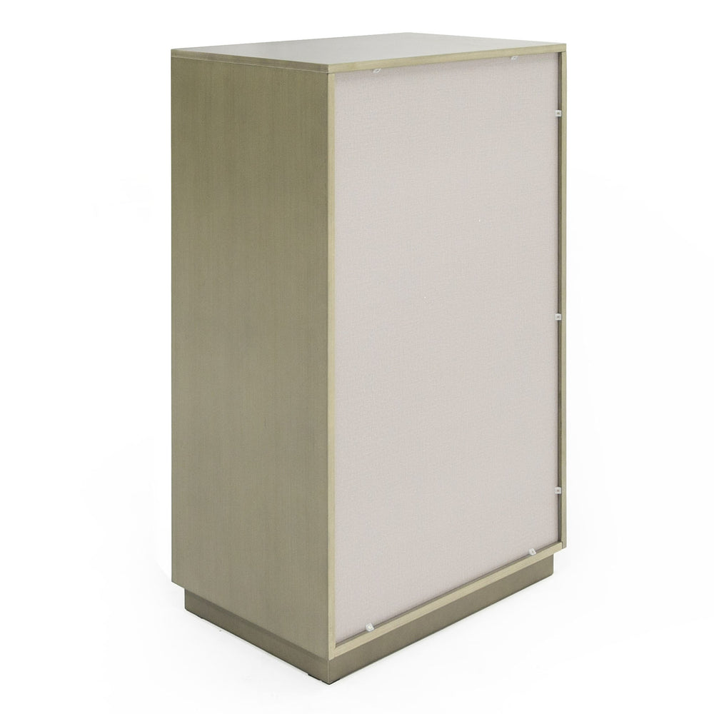 Nixa - Modern Wide Birch + Brushed Bronze Chest - View 8